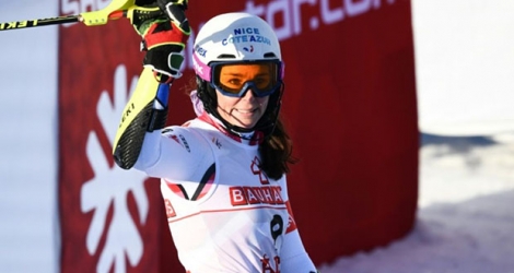 La Française Nastasia Noens lors du slalom d'Are (Suède), le 16 février 2019.