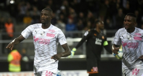 L'attaquant d'Amiens Sehrou Guirassy buteur contre Marseille le 4 octobre 2019 à Amiens.
