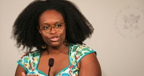 Sibeth NDiaye lors d'une conférence de presse à l'Elysée, le 3 juillet 2019.