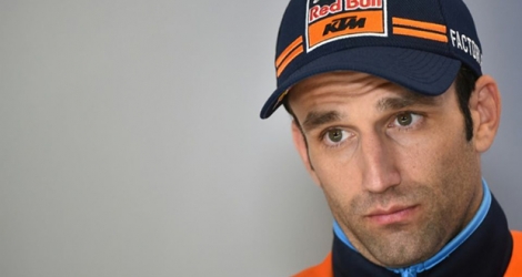 Le pilote français de MotoGP, Johann Zarco, en conférence de presse au Mans, le 16 mai 2019.