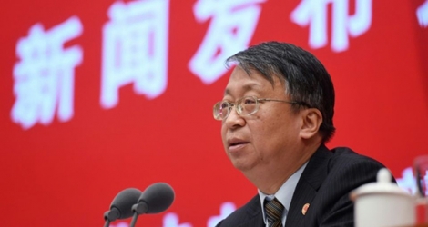 Shen Chunyao, haut responsable du Bureau des affaires de Hong Kong et Macao lors d'une conférence de presse à Pékin le 1er novembre 2019.