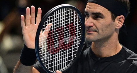 Roger Federer vainqueur de l'Italien Matteo Berrettini au Masters final de Londres, le 12 novembre 2019 Photo Glyn KIRK . AFP