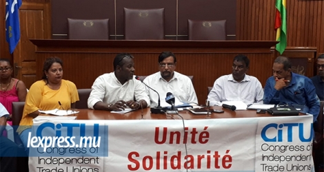 Le Congress of Independent Trade Unions a tenu une conférence à la mairie de Port-Louis jeudi 14 novembre. Ses membres demandent des garanties du gouvernement.
