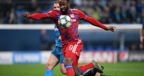 L'attaquant de Lyon Moussa Dembélé sur le terrain du Zenit en Ligue des champions, le 27 novembre 2019 à Saint-Pétersbourg.