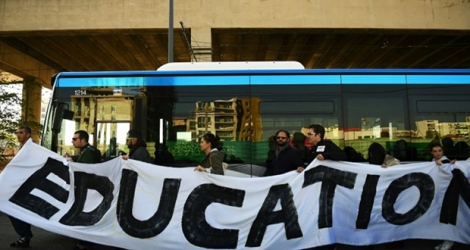 Manifestation d'enseignants à Marseille le 17 novembre 2016.