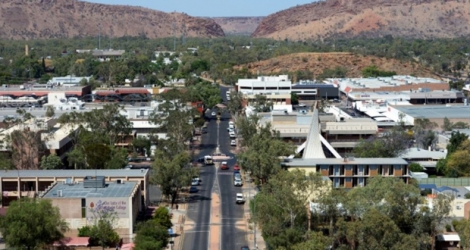 Vue de la ville d'Alice Springs en octobre 2013 en Australie Photo GREG WOOD. AFP
