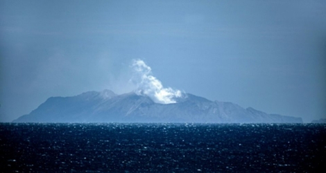 Le volcan de White Island, le 10 décembre 2019 en Nouvelle-Zélande.