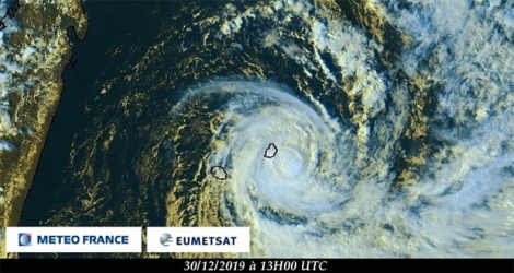 Image satellite de la tempête tropicale à 18 heures ce lundi.