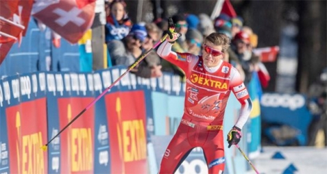 Le Norvégien Johannes Klaebo, tenant du titre du gros Globe et du Tour de ski.