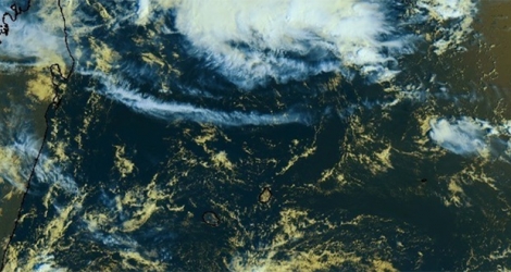 Image satellite de la région océan Indien ce matin dimanche 12 janvier.