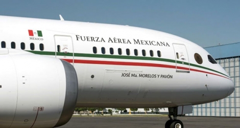 Le Boeing 787 présidentiel mexicain, en décembre 2018 sur l'aéroport de Mexico.