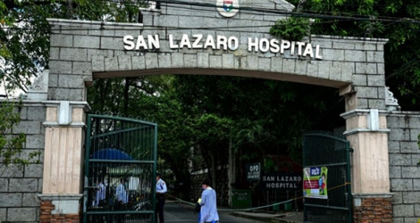 L'entrée de l'hôpital San Lazaro, le 2 février 2020 à Manille, aux Philippines.