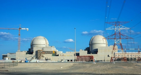 La centrale nucléaire de Barakah aux Emirats arabes unis. Image fournie par le service presse de la centrale le 13 février 2020.