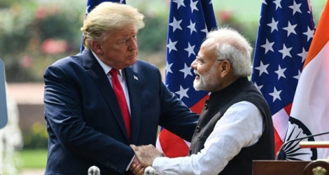 Le président américain Donald Trump et le Premier ministre indien Narendra Modi le 25 février 2020 à New Delhi.