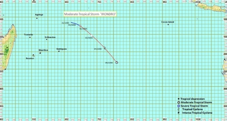 La tempête tropicale a été baptisée à 10 heures ce matin, jeudi 2 avril. Elle se trouve loin au sud-ouest de Diego Garcia.