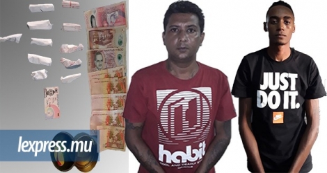 Harishchandra Appadoo (à g.) et Allan  Agathe ont été arrêtés pour trafic de drogue.