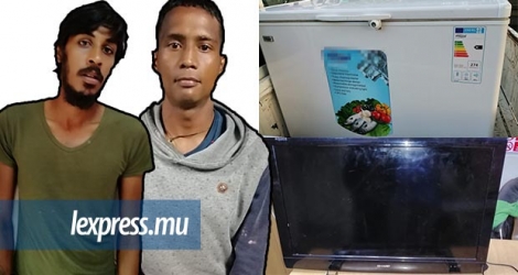 Tejanand Mahadewoo et Elvino Pitchen sont suspectés d’avoir volé des appareils électroménagers.