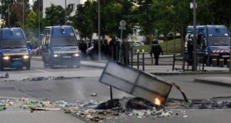 Une rue dans le quartier des Grésilles à Dijon le 15 juin 2020, après des expéditions punitives de Tchétchènes Photo Philippe DESMAZES. AFP