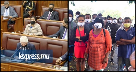Noirs au Parlement, barrés d’une croix à l’université, les masques se portent en étendards.
