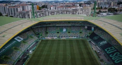 Vua aérienne du stade Alvalade de Lisbonne, qui doit accueillir le 