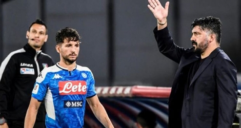 Le coach Gennaro Gattuso et les Napolitains, ici contre l'Inter Milan à San Paolo le 13 juin 2020, sont inarrêtables depuis la reprise.
