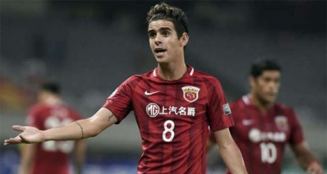 Oscar, transféré de Chelsea au Shanghai SIPG, club de Super League chinoise, pour 60 millions d'euros en janvier 2017.