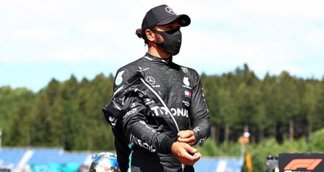Lewis Hamilton (Mercedes) juste après la qualification du Grand Prix d'Autriche, le 4 juillet 2020.