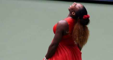 L'Américaine Serena Williams lors de son quart de finale contre la Bulgare Tsvetana Pironkova, à l'US Open, le 9 septembre 2020 Photo AL BELLO. AFP