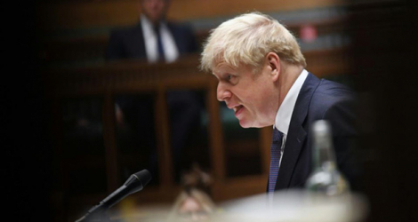 Le Premier ministre britannique Boris Johnson à la Chambre des Communes à Londres le 21 octobre 2020.