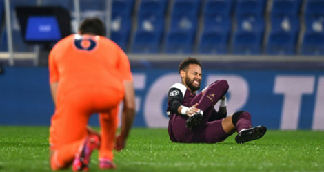 Neymar, blessé lors du match de Ligue des champions contre Basaksehir, le 28 octobre 2020 à Istanbul, souffre des adducteurs.