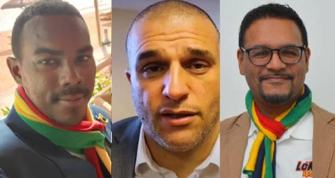 Ceux qui ont voté pour Maurice pour les awards de la FIFA 2020 : Christopher Caserne (capitaine Club M), Boualem Mankour (sélectionneur) et Azmaal Hydoo (l'Express).