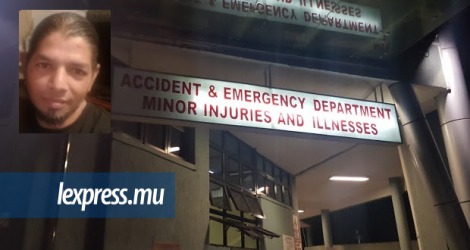 La victime (en médaillon) a été conduite à l'hôpital SSRN à Pamplemousses.