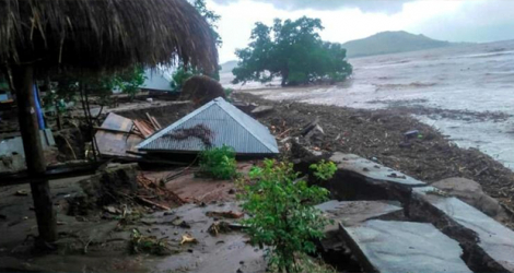 Importants dégâts à Lembata (Indonésie) après des inondations, le 5 avril 2021. afp.com - HANDOUT
