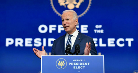 Le président élu Joe Biden, le 10 novembre 2020 à Wilmington, dans le Delaware.