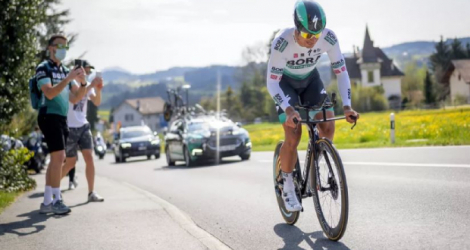 Peter Sagan sur le Tour de Romandie. (FABRICE COFFRINI / AFP)