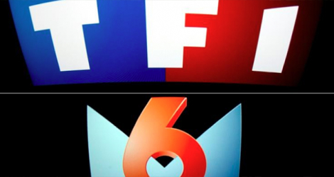 Logos combinés de TF1 et M6 créés le 17 mai 2021. afp.com - Lionel BONAVENTURE