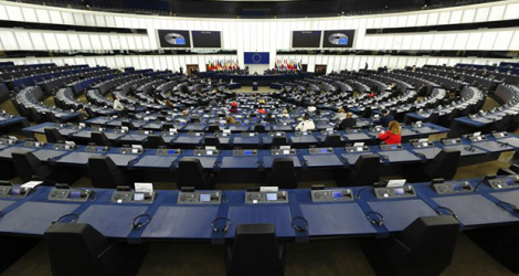 Des eurodéputés lors d'une séance du Parlement européen à Strasbourg, en France, le 7 juin 2021.