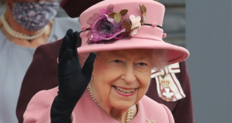 La reine Elizabeth II, le 14 octobre 2021 à Cardiff. afp.com - Geoff Caddick