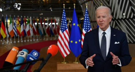 Le président américain Joe Biden à Bruxelles, le 24 mars 2022.
