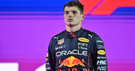 Le pilote Red Bull Max Verstappen vainqueur du GP d'Arabie saoudite à Jeddah, le 27 mars 2022.