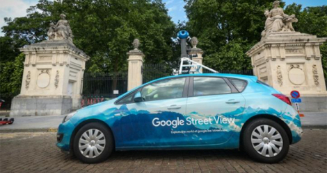 Un véhicule Google Street View dans le centre de Bruxelles, le 24 mai 2022.