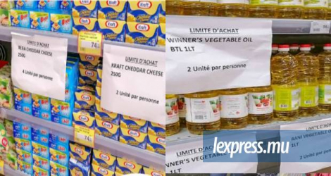 Fromage, huile et lait sont rationnés dans certains supermarchés depuis hier.