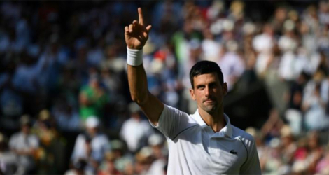 Le Serbe Novak Djokovic vainqueur du Britannique Cameron Norrie en demi-finale de Wimbledon, le 8 juillet 2022.