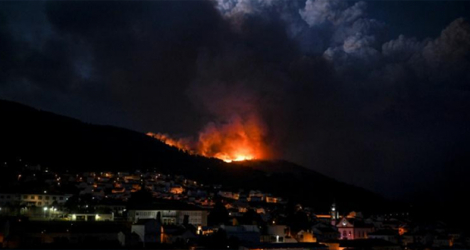 Un incendie de forêt à Manteigas, dans le centre du Portugal, le 10 août 2022.