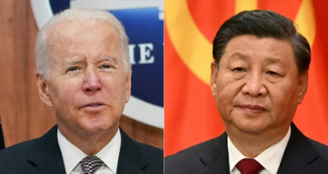Images d'archives des présidents américain Joe Biden (g) et chinois Xi Jinping.