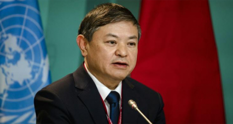 Huang Runqiu, ministre chinois de l'Environnement, le 17 décembre 2022 à Montréal (Canada).