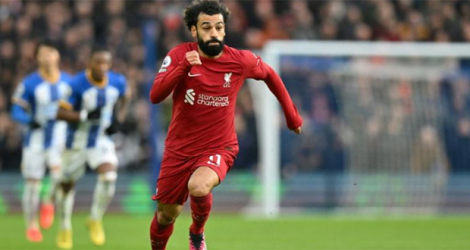 L'attaquant égyptien de Liverpool Mohamed Salah, lors d'un match à Brighton, le 14 janvier 2023.