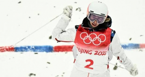 Perrine Laffont aux Jeux olympiques 2022 à Zhangjiakou, Chine. afp.com - Marco Bertorello 