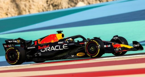 La monoplace de Max Verstappen; le 23 février 2023 lors des essais de pré-saison avant le GP de Bahreïn.