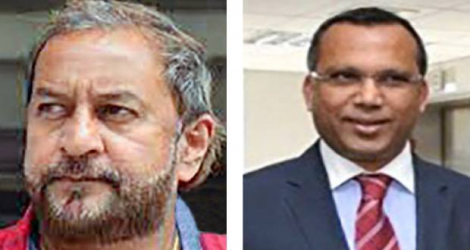 Devanand Ritoo (à g.) et Satish Faugoo ont nié avoir été en contact avec des émissaires du MSM.